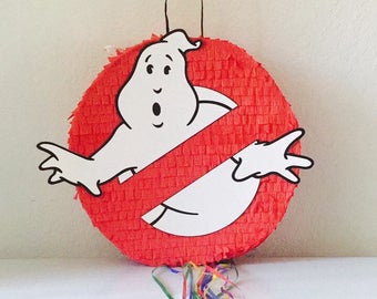 GHOST BUSTERS PINATA, Ghost boosters Party, Pull String Piñata, caza fantasmas cumpleaños , ghostbusters Pinata