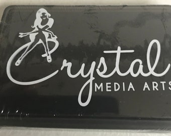 Crystal Media Arts All Black Cat Ink Pad Stamp Scrapbook Art Journal Crafts Crafting Artist Trading Card Supplies