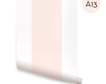 Vertical Bold Custom Color Peel & Stick Fabric Wallpaper Repositionable