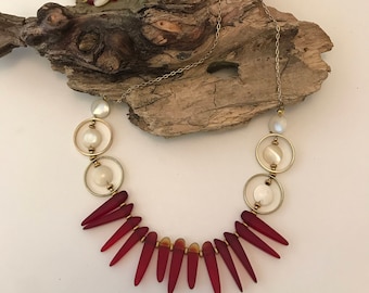 Red Sea Glass Necklace
