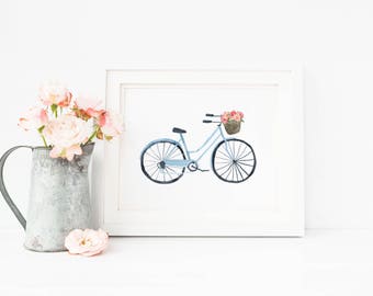 Bike with flowers | Etsy