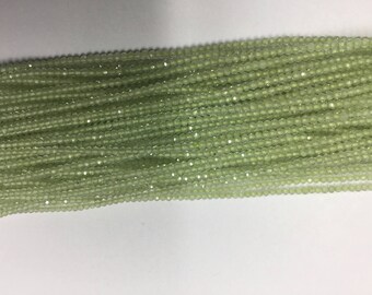Green Amethyst Rondelles Faceted