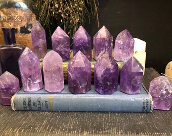 Amethyst Point / Amethyst Crystal / Amethyst Standing Crystal / Crystal Point / Purple Amethyst Wand / Healing Crystals / Mineral Specimen