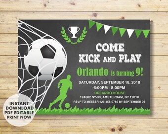 Soccer Themed Invitations 4