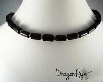 Men's Dark Buri Nut Necklace, Natural