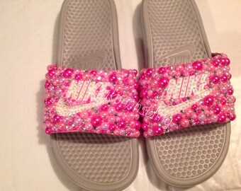 glitter nike sandals