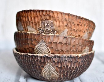 Ceramic handmade pottery bowl for salats (make after order)