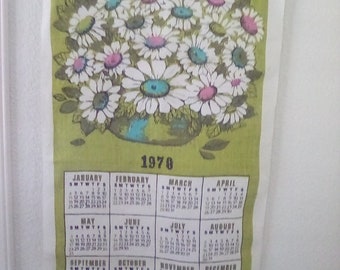 Vintage 1970 wall calendar