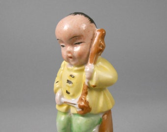 Miniature Vintage Japan Porcelain Asian Musician Occupied Japan