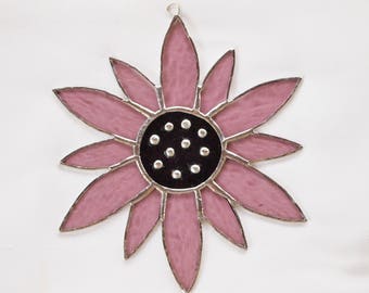 Stained Glass Flower Suncatcher
