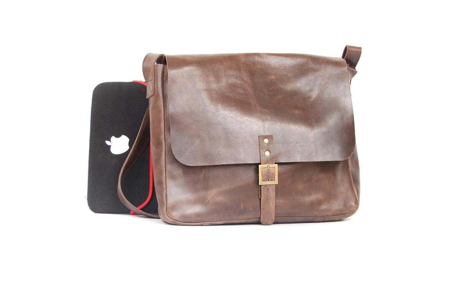 Mens Messenger Bag made of 100 pure leather handmade