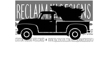 Christmas Tree Truck SVG PNG and JPEG files