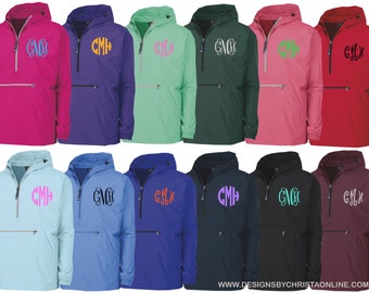 Monogrammed Rain Jacket / Pack N Go Pullover / Quarter zip
