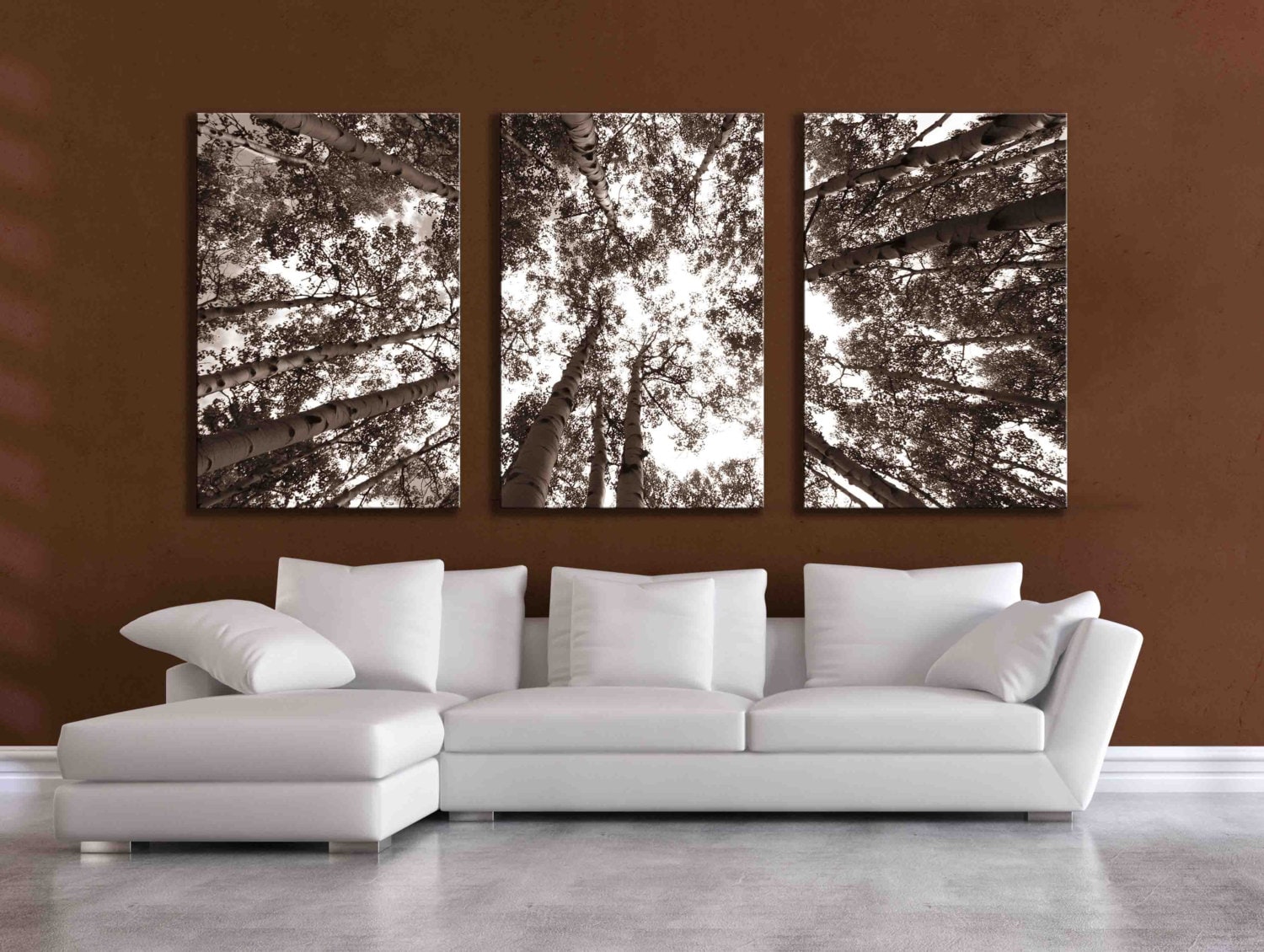 Three large multi panel wall art aspen 20x24 inch or 24x36