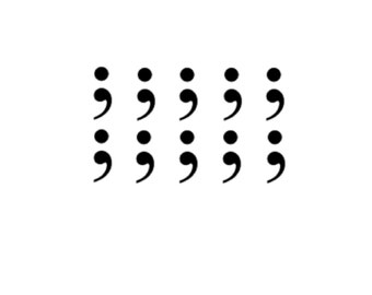10 miniature semicolon temporary tattoos / tattoos / tattoo / fake tattoo / black / semicolon