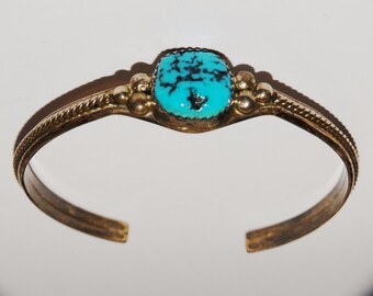 Navajo Sterling Silver JCY Signed Cuff Bracelet.