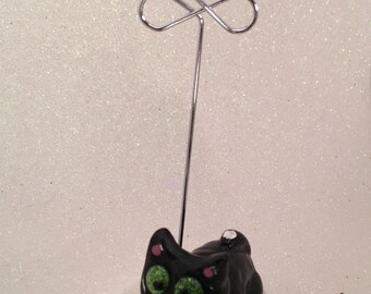 kitty cat, polymer clay cat, polymer clay charms, wedding cake topper figurine, cute desk accessories, calico cat ornament, cat lover gift
