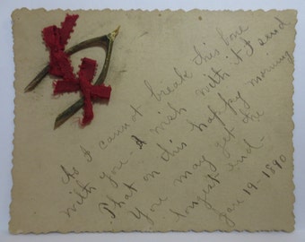 Antique Wishbone Card 1890