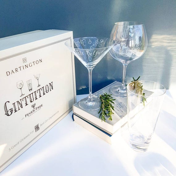 Etsy Gin Glasses Engraved Etsy Gin Glasses Engraved