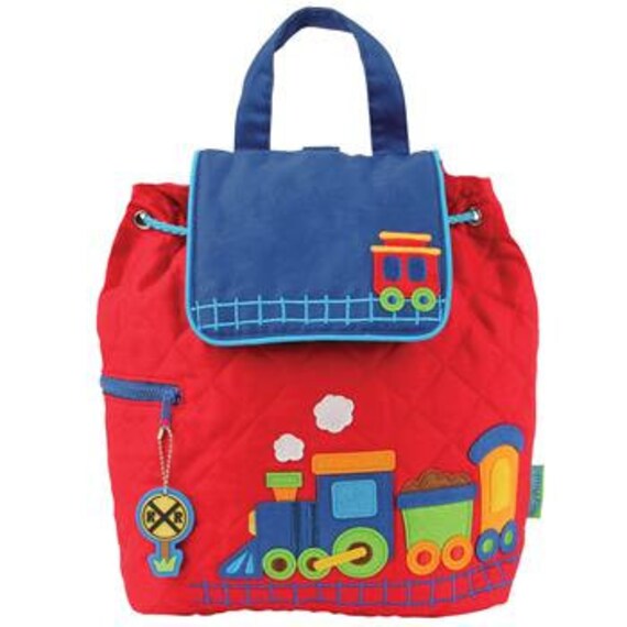 Stephen Joseph Train Backpack, Children's Backpack, Monogram, Personalized Train Backpack, Preschool Backpack, Toddler Backpack