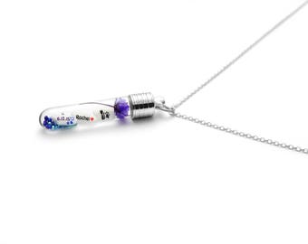 Name Necklace, Custom Name Necklace, Name on Rice Necklace, Mothers Day Gift, Gift for Women, Personalized Gift for Her, Silver Necklace