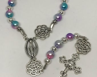 Multicolored Roman Catholic One Decade Rosary
