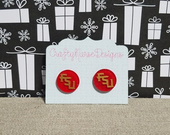 FSU, Florida State University, Stud Earrings