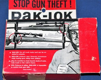 Vintage Rak - Lok Truck Gun Rack Locks "Stop Gun Theft"