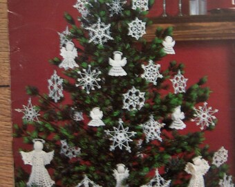 vintage 1983 crochet patterns snowflakes and angels ornaments christmas