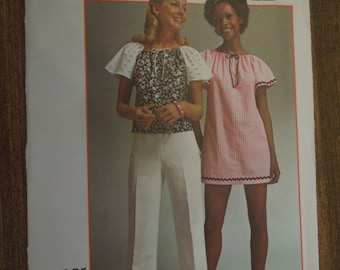 Simplicity 5468, petite or size 6, mini-dress or top, UNCUT sewing pattern, craft supplies
