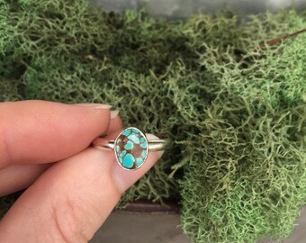 Sterling Silver Number 8 Turquoise Ring, Number 8 Turquoise, Stacking Ring, Stackable Ring, Turquoise Ring