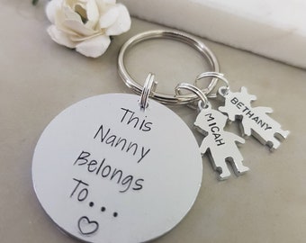 Nanny Keyring, Family Keyring, This Nana Belongs to, Family Tree Gift, This Grandad Belongs to, World's Greatest Mum, gift for grandparents