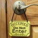 OCCUPIED Do Not ENTER Sign Door Knob Sign Door Hanging Sign