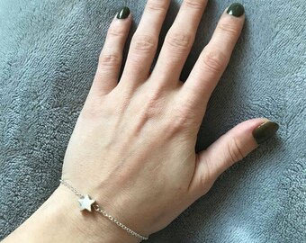 Silver Star bracelet silver color