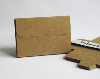Set of 50, Kraft Post Card Gift Box, Favor, Gift, Party