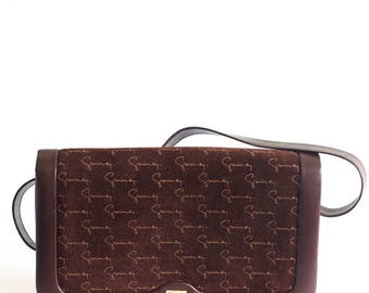 Vintage Givenchy brown daim handbag