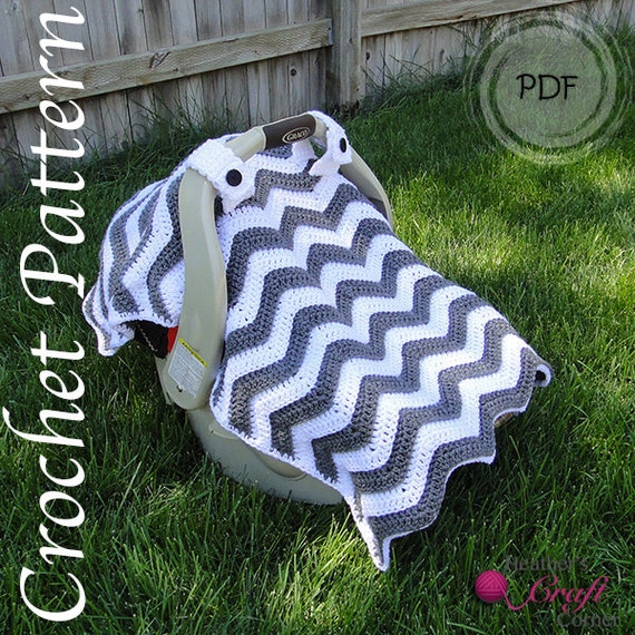 Crochet Pattern Chevron Car Seat Canopy Crochet Pattern Chevron Car Seat Canopy