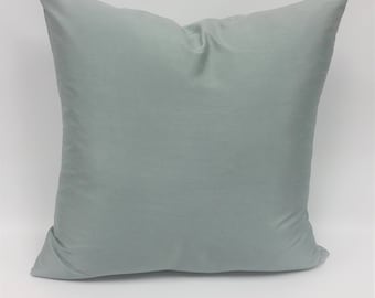 Serenity - Spa, Faux Silk Toss Cushion Cover in Soft Spa Green - 20" x 20"