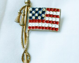 Vintage American Flag Pin
