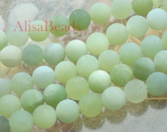 Natural New Jade,matte round,beads,12mm,15 inches