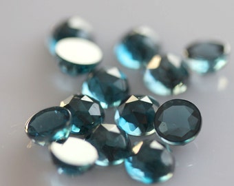 4mm Rose Cut London Blue Topaz - 1 Cab