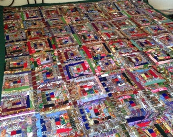 Patchwork plaid pavloposad scarves "kaleidoscope N1