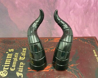 Wicked Black Pearl Maleficent Costume Horns - Made to Order Cosplay Horns - Halloween Costume for Dark Fairy Queen Horn Headband