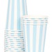 Paper Cups | Blue Party Cups | Cups | Pale Blue & White Stripe Cups | Blue Paper Cups | Baby Shower | 1st Birthday | New Arrival