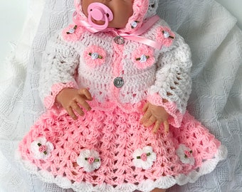 Baby Crochet Patterns, Baby Dress Pattern, Crochet shoes, Crochet headband, baby crochet Dress, Baby shower, Baby Christmas dress, baby gift