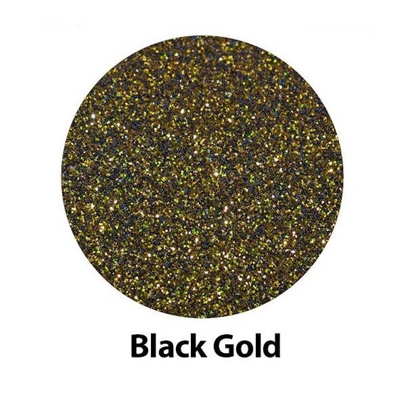Black Gold High Glitter HTV Iron On Heat Transfer Vinyl for