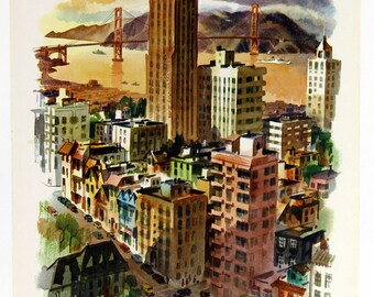 San Francisco Cover, S S Lurline Bon Voyage Dinner Menu, 1969 Matson Cruise Line 22444
