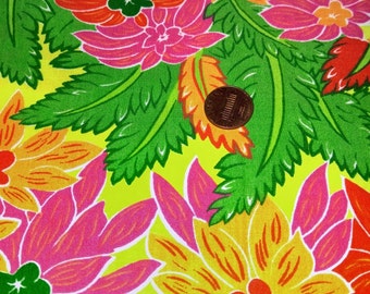 Hawaiian Floral Remnant , 33" Long x 22" wide