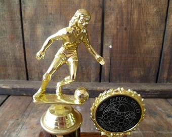 Girl's Soccer Trophy Thanksgiving 1989