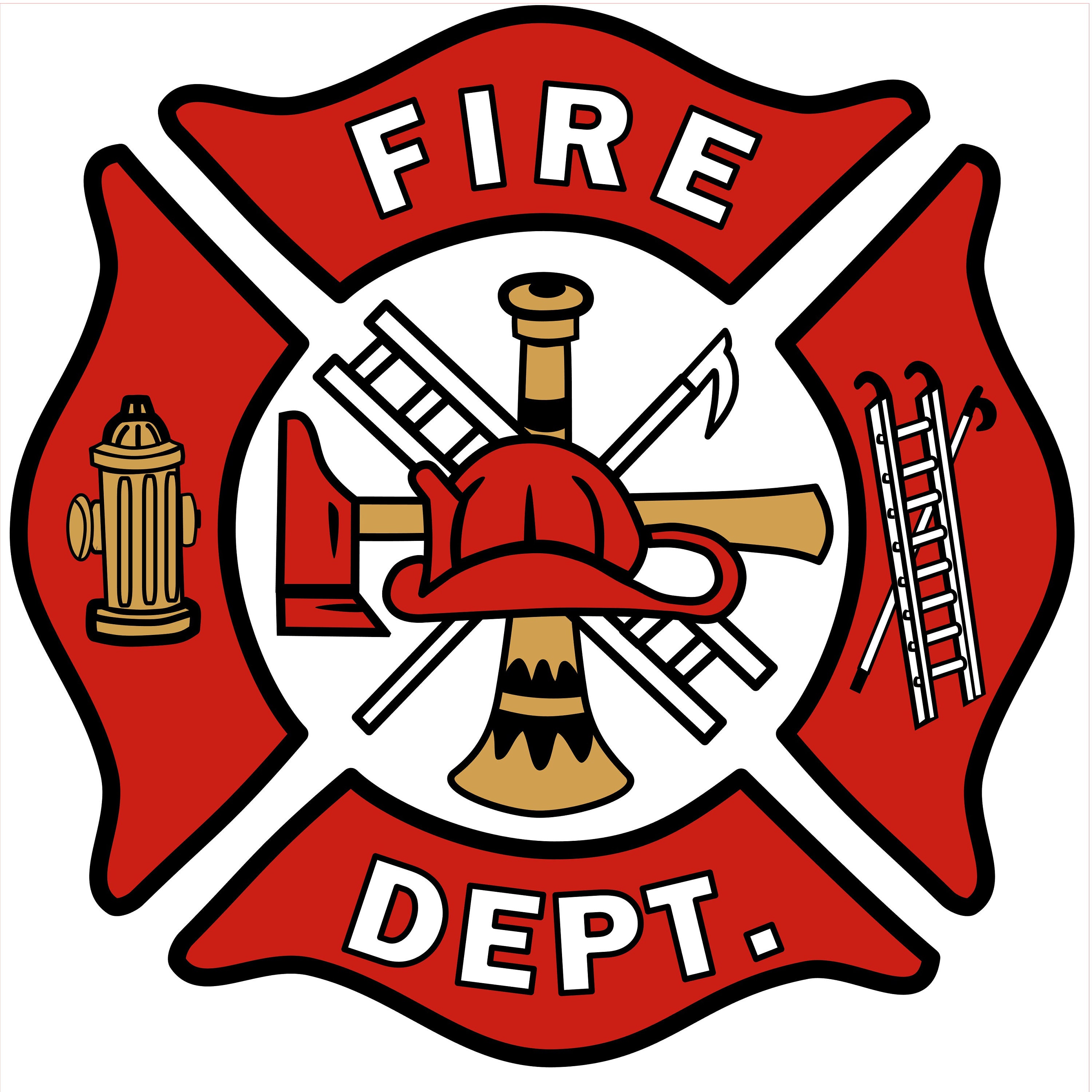 Fire Department Logo Firefighters Silhouette Cut Files Jpeg, Svg